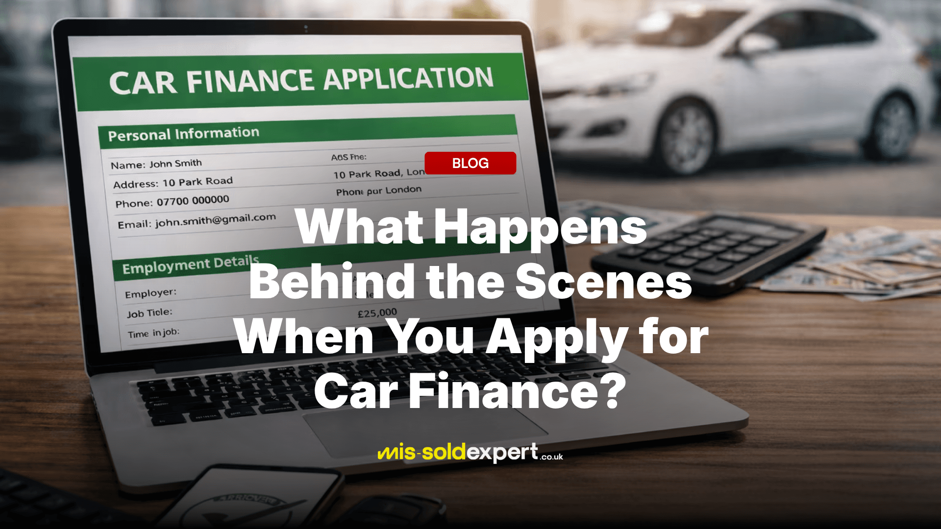 car finance application - Mis-Sold Expert