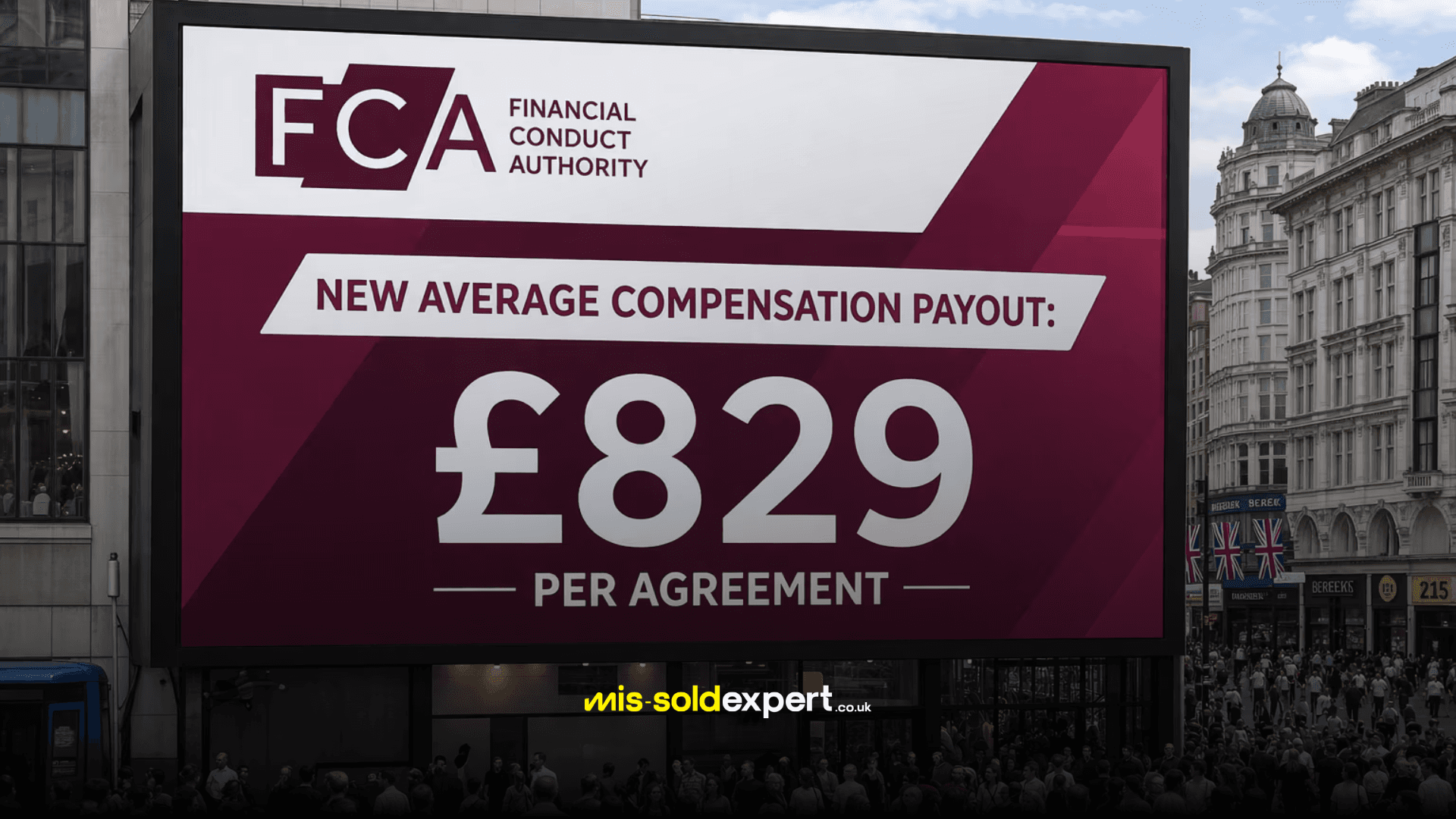 Average Payout £829 per agreement - Mis-Sold Expert